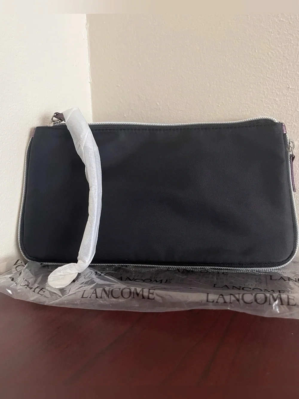 Lancôme Rose Gold Vanity Cosmetics Case Limited Edition &Black Toiletry bag 2pcs